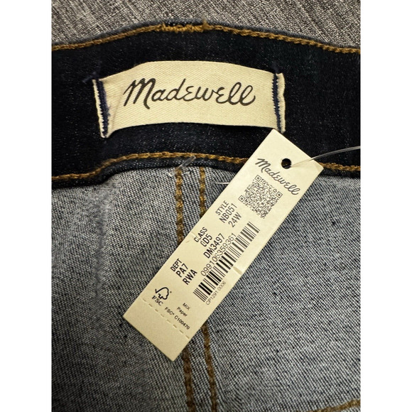 Madewell Roadtripper Jegging High Rise In Dark Blue Size 24W - Picture 7 of 9